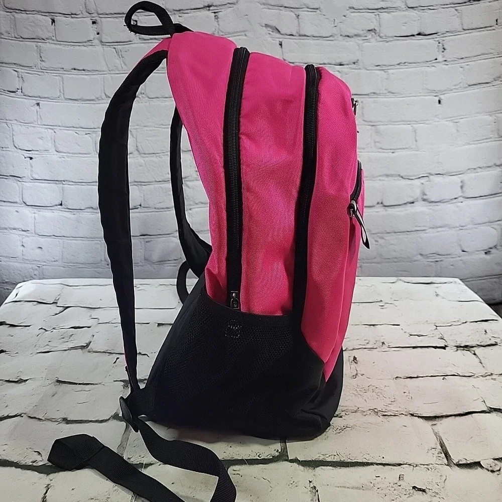 Adidas Pink Backpack Girls School Bag Multi Compartment Pockets - Picture 5 of 12